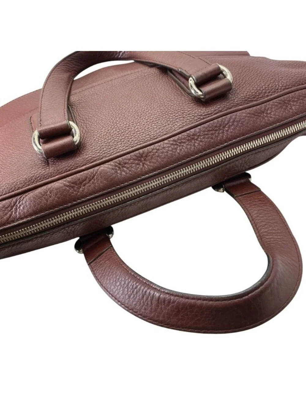 Gucci Soho Business Briefcase Handbag Interlocking Leather Bordeaux Document